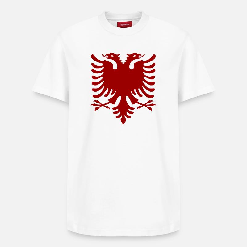Aigle albanais - T-shirt unisexe décontracté en coton Supima – de SPREAD - blanc