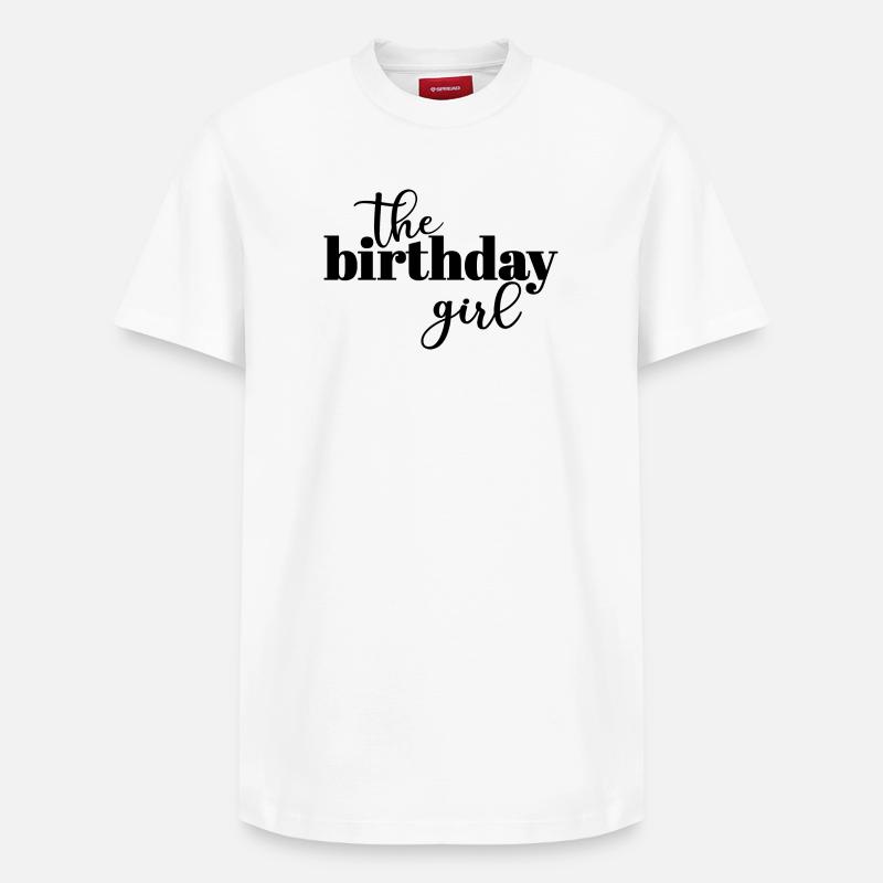 La fille d’anniversaire - T-shirt unisexe décontracté en coton Supima – de SPREAD - blanc