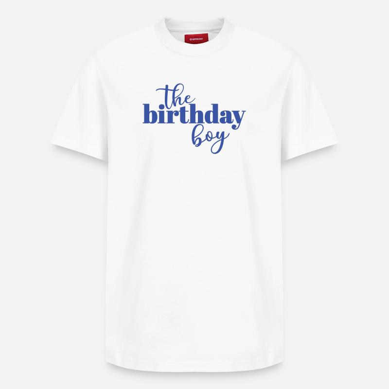 Le garçon d’anniversaire - T-shirt unisexe décontracté en coton Supima – de SPREAD - blanc