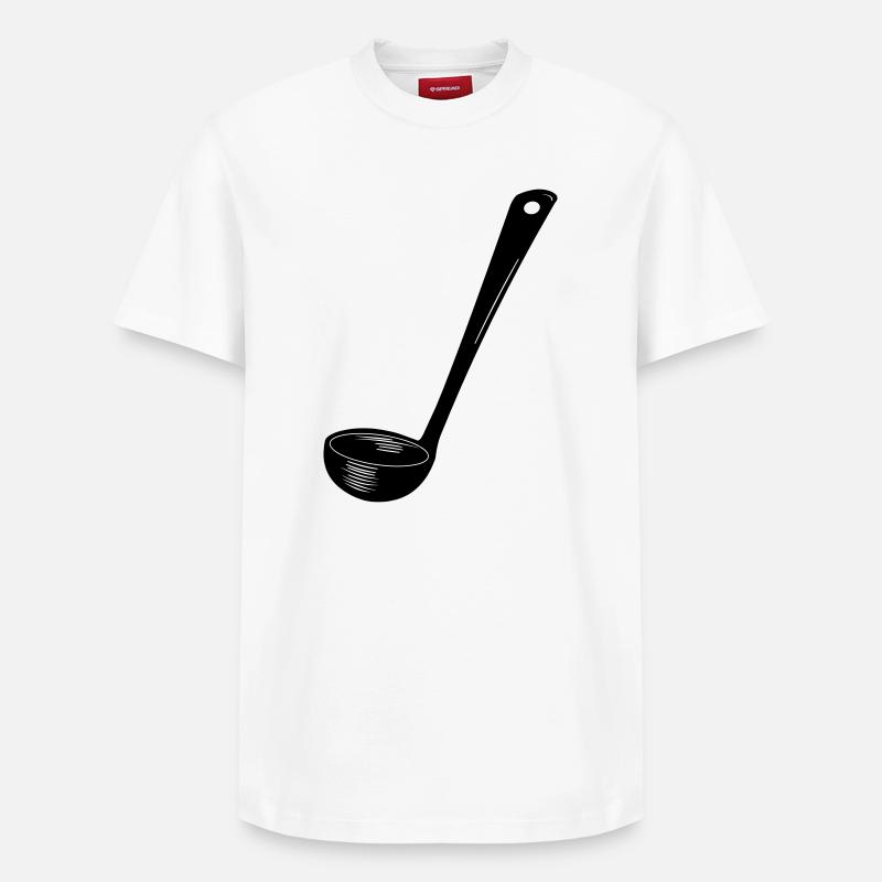 Transparenter Suppenlöffel - Relaxed Unisex Supima Cotton T-Shirt – von SPREAD - Weiß