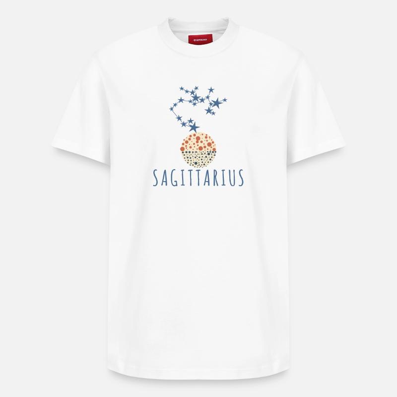 La constellation du Sagittaire - T-shirt unisexe décontracté en coton Supima – de SPREAD - blanc