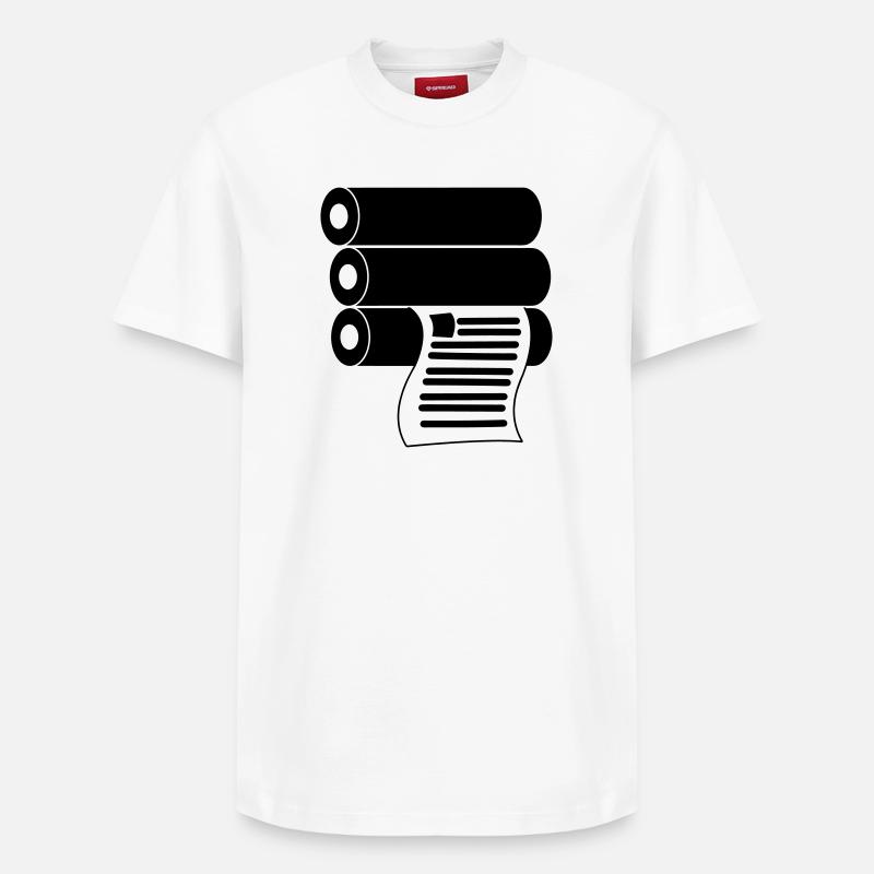 Impression du logo - T-shirt unisexe décontracté en coton Supima – de SPREAD - blanc