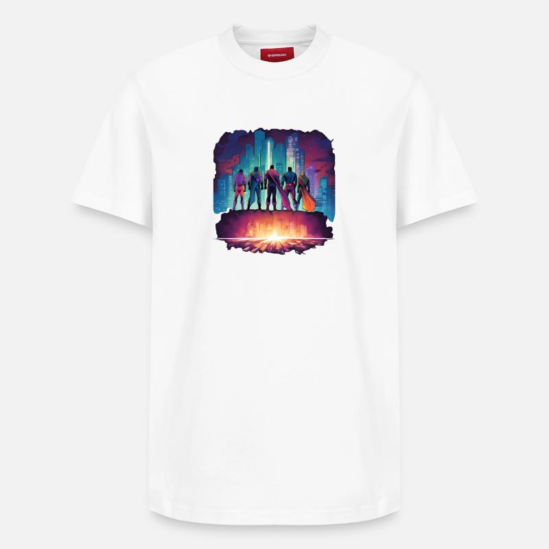 Superhelden - Relaxed Unisex Supima Cotton T-Shirt – von SPREAD - Weiß
