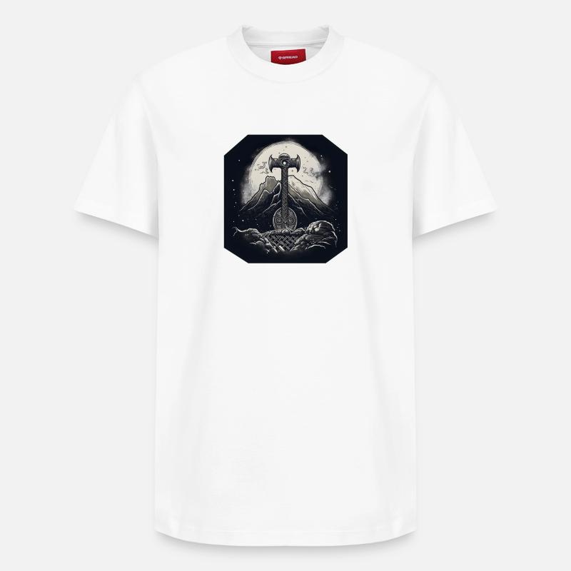 Mjölnir - T-shirt unisexe décontracté en coton Supima – de SPREAD - blanc