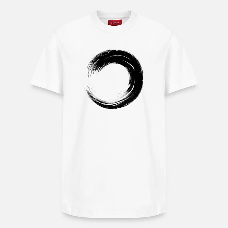 Cercles - T-shirt unisexe décontracté en coton Supima – de SPREAD - blanc