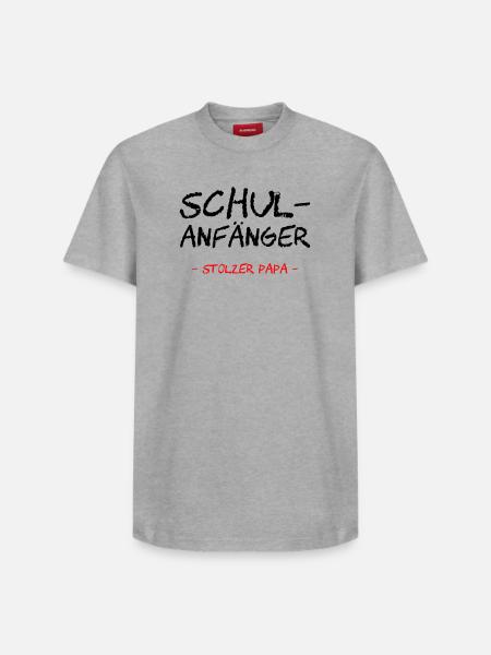Schulanfänger. Stolzer Papa - Relaxed Unisex Supima Cotton T-Shirt – von SPREAD - Weiß