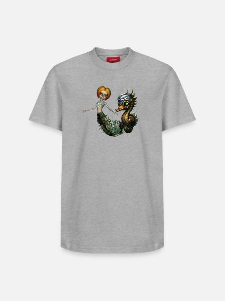 Die Freundschaft der Steampunk-Meerjungfrau - Relaxed Unisex Supima Cotton T-Shirt – von SPREAD - Weiß