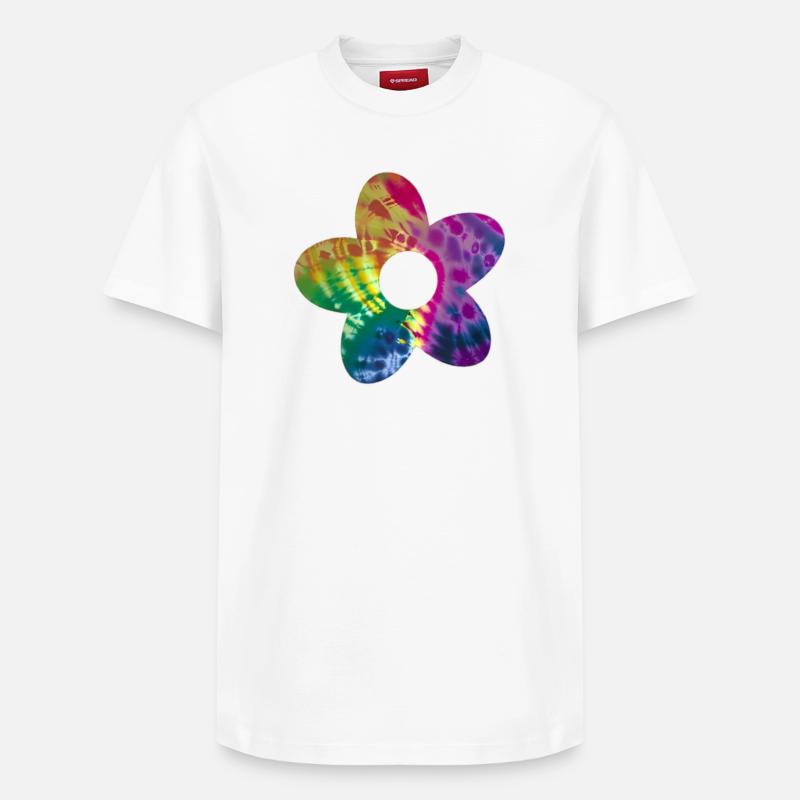 Fleur de Batik - T-shirt unisexe décontracté en coton Supima – de SPREAD - blanc
