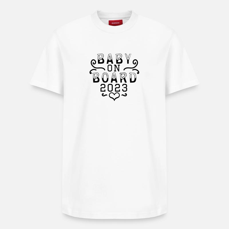 Enceinte 2023 - T-shirt unisexe décontracté en coton Supima – de SPREAD - blanc