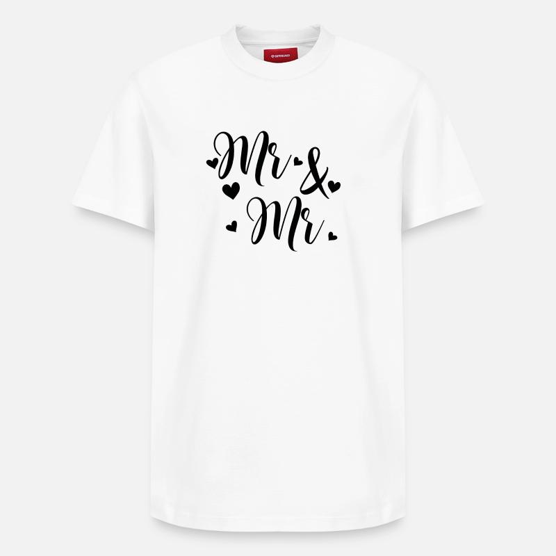 Mr And Mr - T-shirt unisexe décontracté en coton Supima – de SPREAD - blanc