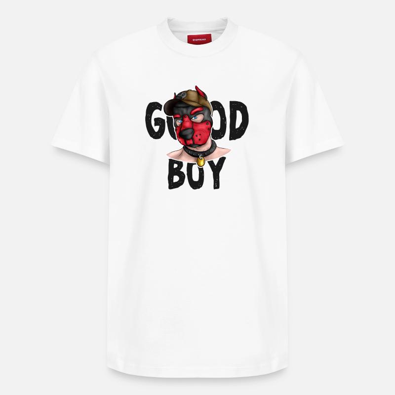 GoodBoyRed - T-shirt unisexe décontracté en coton Supima – de SPREAD - blanc