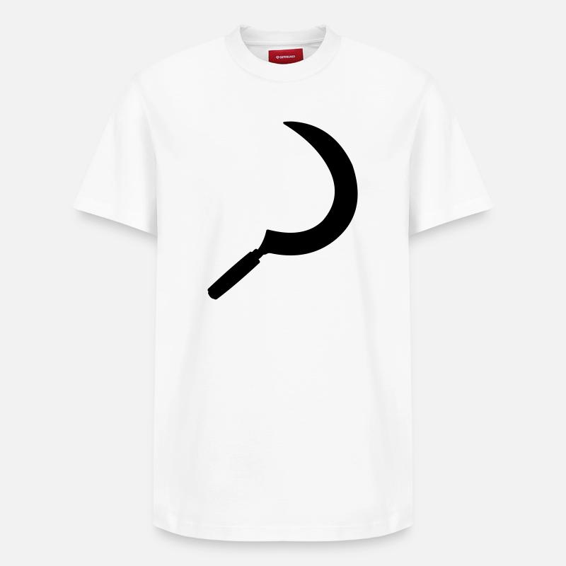 Image de l’ombre de faucille - T-shirt unisexe décontracté en coton Supima – de SPREAD - blanc