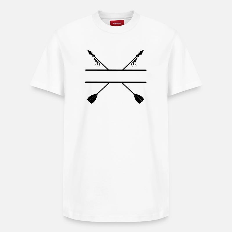 Wikingerpfeile Bogenschießen - Relaxed Unisex Supima Cotton T-Shirt – von SPREAD - Weiß
