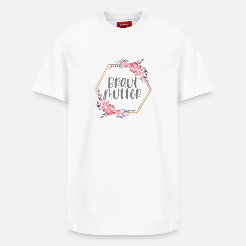 Brautmutter Verlobung Boho Team Bride Geschenk - Relaxed Unisex Supima Cotton T-Shirt – von SPREAD - Weiß