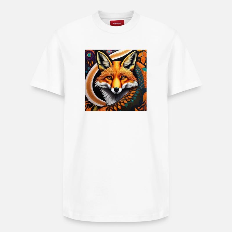 Renard - T-shirt unisexe décontracté en coton Supima – de SPREAD - blanc
