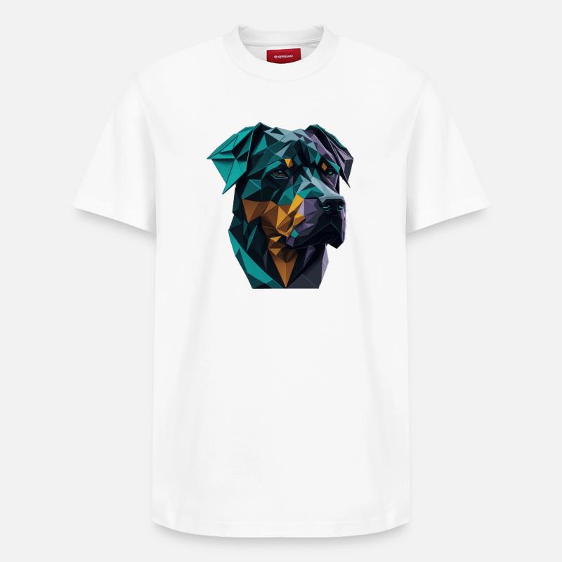 Rottweiler - T-shirt unisexe décontracté en coton Supima – de SPREAD - blanc