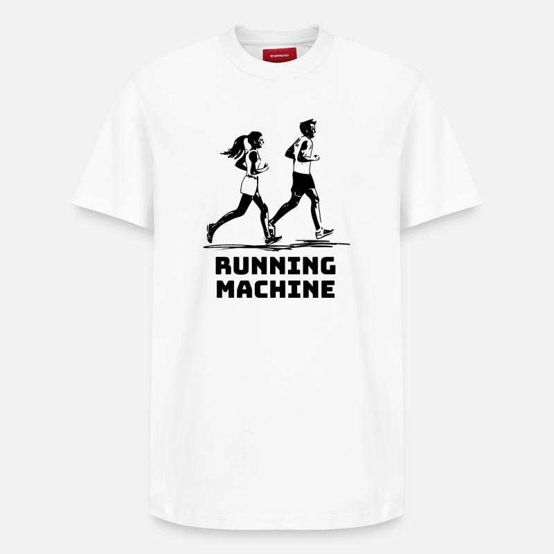 RUNNING MACHINE - Relaxed Unisex Supima Cotton T-Shirt – von SPREAD - Weiß