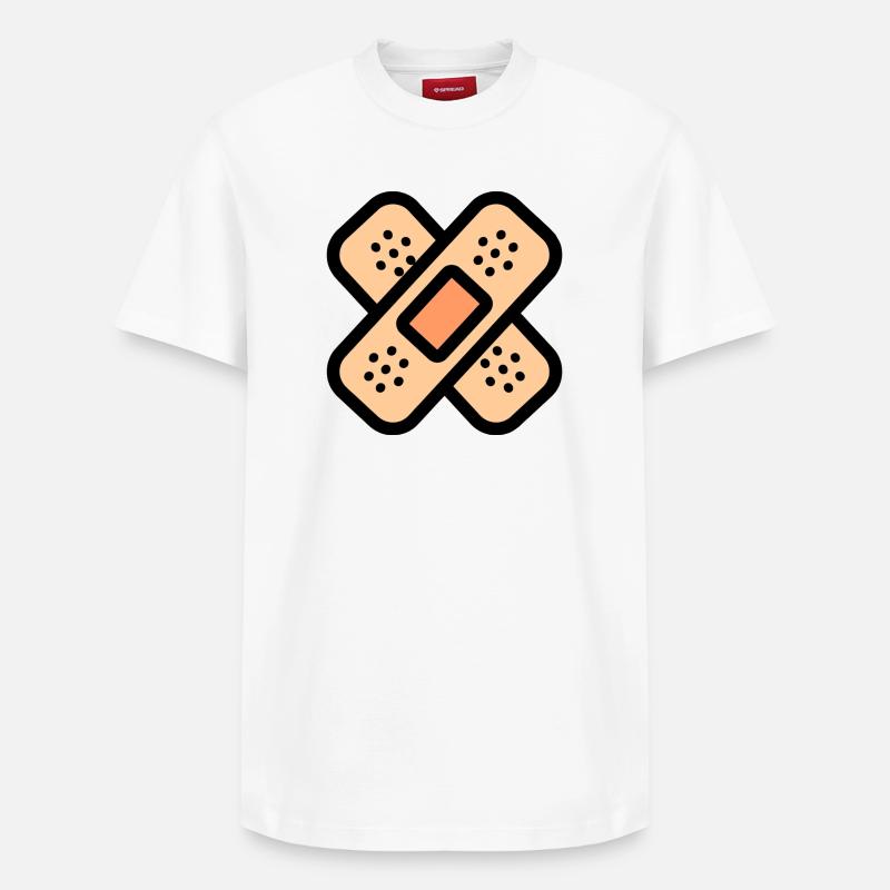 Plâtre croisé - T-shirt unisexe décontracté en coton Supima – de SPREAD - blanc
