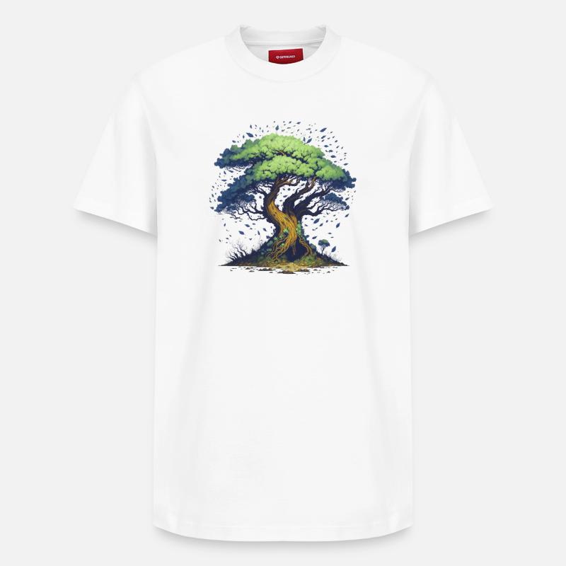 Bonsaï - T-shirt unisexe décontracté en coton Supima – de SPREAD - blanc