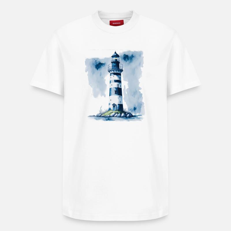 Phare - T-shirt unisexe décontracté en coton Supima – de SPREAD - blanc