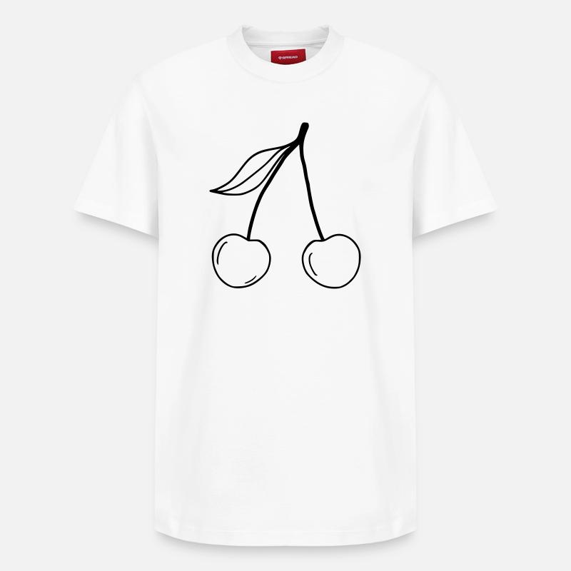 Cerises - T-shirt unisexe décontracté en coton Supima – de SPREAD - blanc