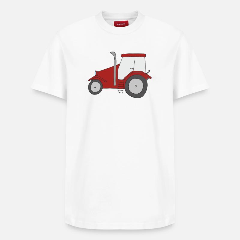 traktor - Relaxed Unisex Supima Cotton T-Shirt – von SPREAD - Weiß