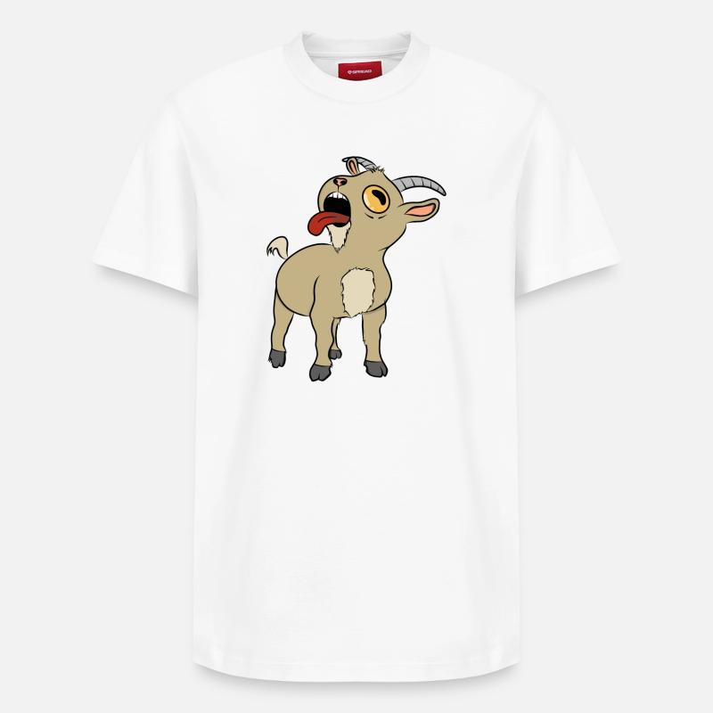 Bêlage de chèvre - T-shirt unisexe décontracté en coton Supima – de SPREAD - blanc