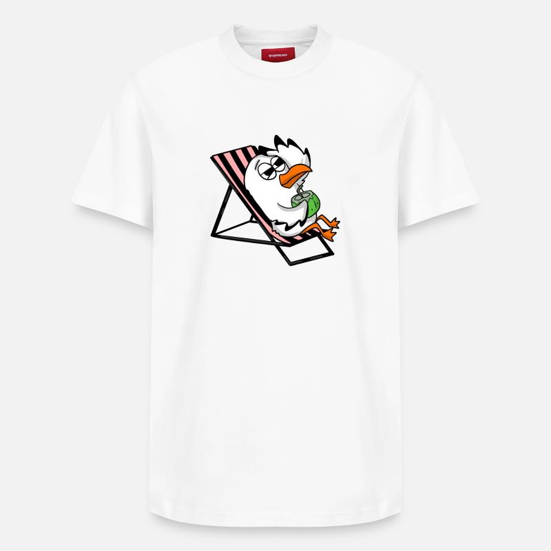 Möwe - Relaxed Unisex Supima Cotton T-Shirt – von SPREAD - Weiß