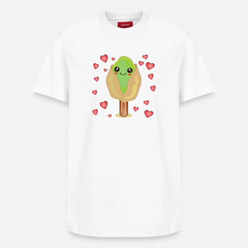 GLACE À LA PISTACHE - T-shirt unisexe décontracté en coton Supima – de SPREAD - blanc