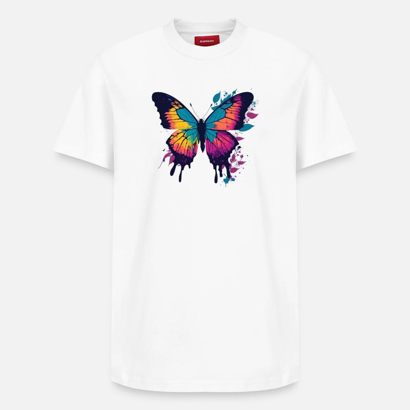 Papillon - T-shirt unisexe décontracté en coton Supima – de SPREAD - blanc