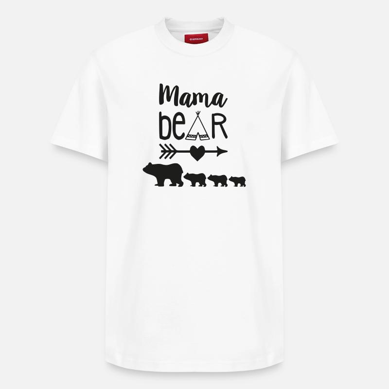 Maman Ours - T-shirt unisexe décontracté en coton Supima – de SPREAD - blanc