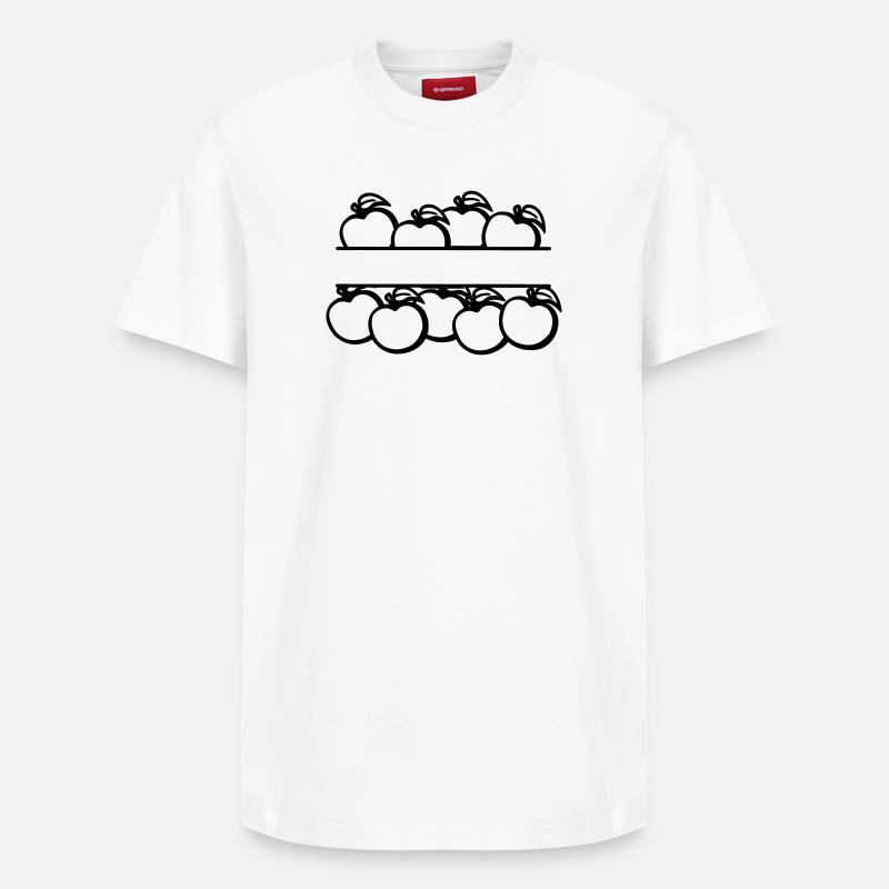 Bannière de pommes transparente - T-shirt unisexe décontracté en coton Supima – de SPREAD - blanc