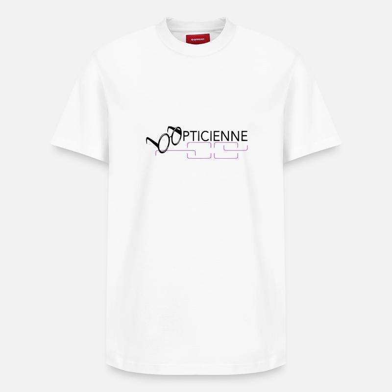 Optiker - Relaxed Unisex Supima Cotton T-Shirt – von SPREAD - Weiß