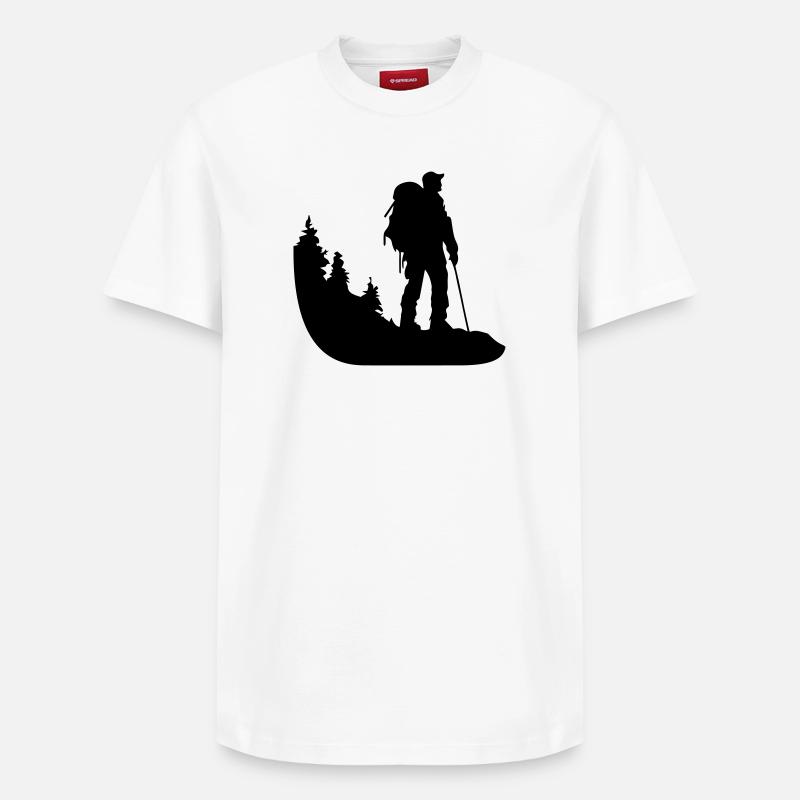 Bergsteiger - Relaxed Unisex Supima Cotton T-Shirt – von SPREAD - Weiß