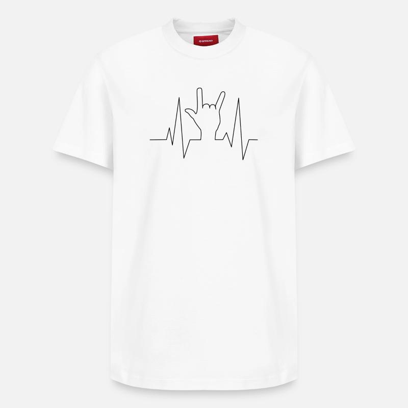 Frequenz Musik - Relaxed Unisex Supima Cotton T-Shirt – von SPREAD - Weiß