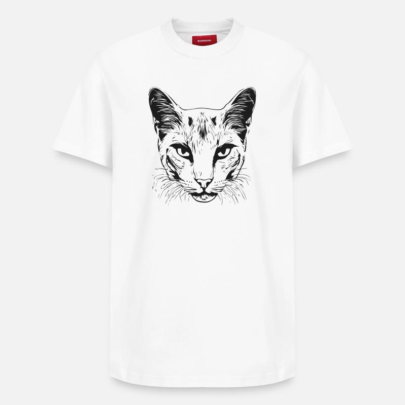 Chat 1 - T-shirt unisexe décontracté en coton Supima – de SPREAD - blanc