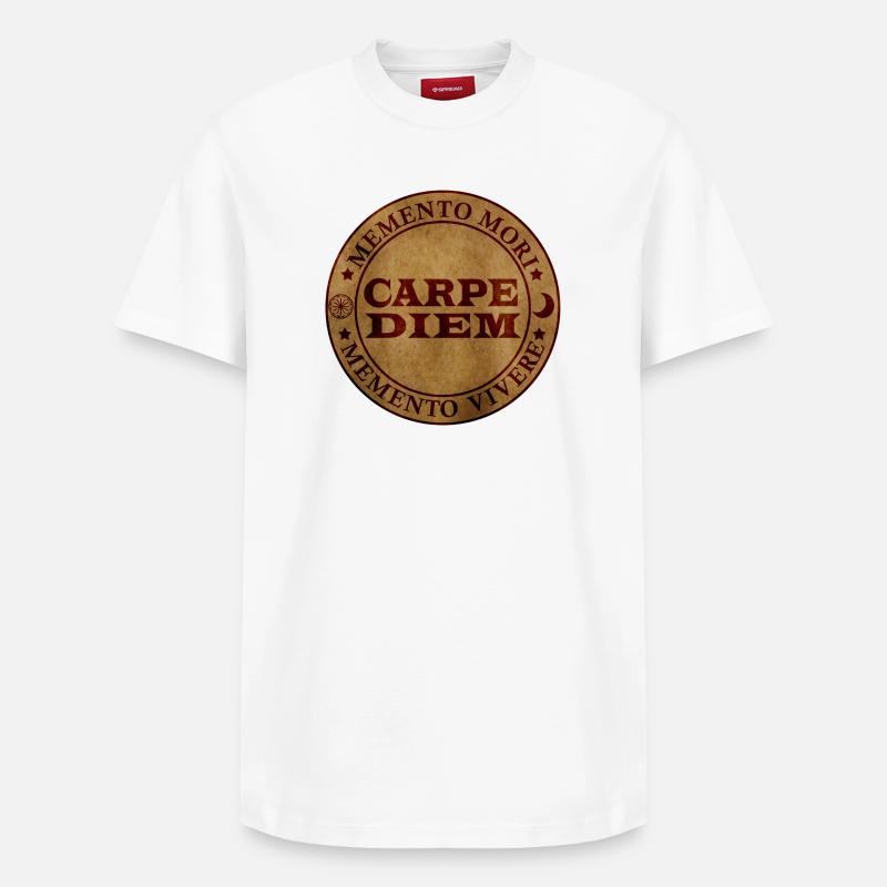 carpe diem - T-shirt unisexe décontracté en coton Supima – de SPREAD - blanc
