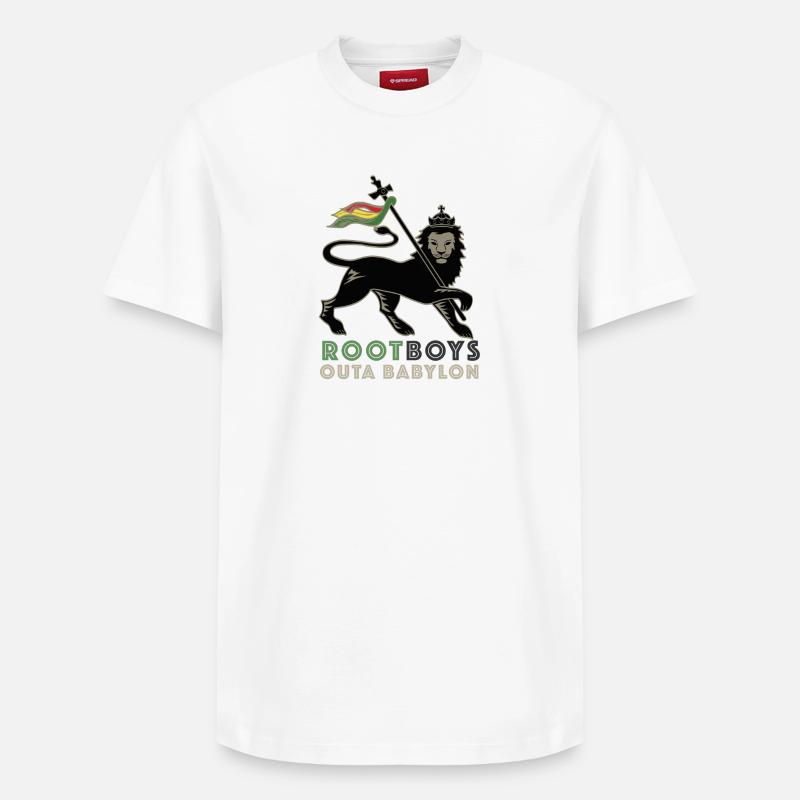 RootBoys outa Babylon - T-shirt unisexe décontracté en coton Supima – de SPREAD - blanc