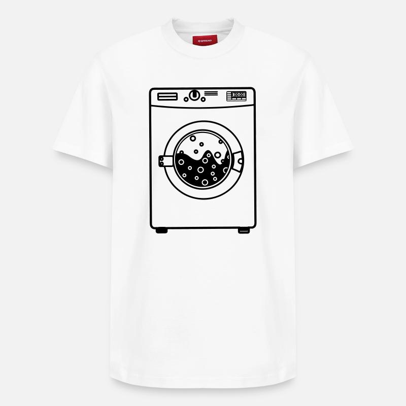 Machine à laver - T-shirt unisexe décontracté en coton Supima – de SPREAD - blanc