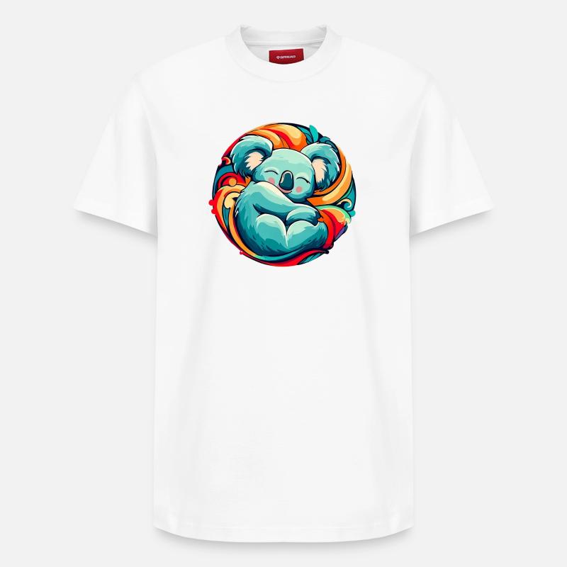 Koala schläft - Relaxed Unisex Supima Cotton T-Shirt – von SPREAD - Weiß