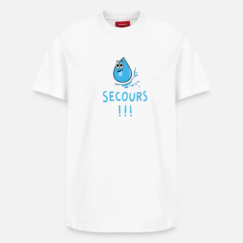 Eau secours - T-shirt unisexe décontracté en coton Supima – de SPREAD - blanc
