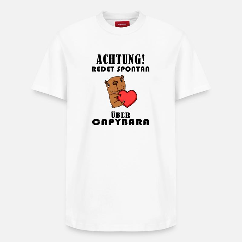 Capybara Spruch - Capybara Sprüche - Relaxed Unisex Supima Cotton T-Shirt – von SPREAD - Weiß