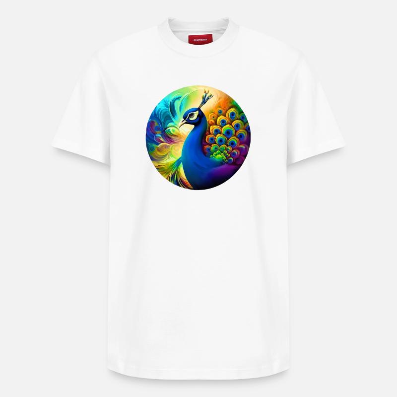 Paon - T-shirt unisexe décontracté en coton Supima – de SPREAD - blanc