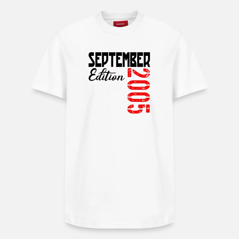 SEPTEMBRE 2005 - 21E ANNIVERSAIRE - T-shirt unisexe décontracté en coton Supima – de SPREAD - blanc