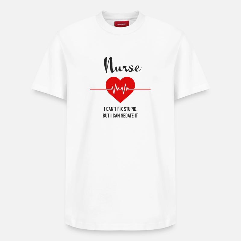 Infirmier - T-shirt unisexe décontracté en coton Supima – de SPREAD - blanc