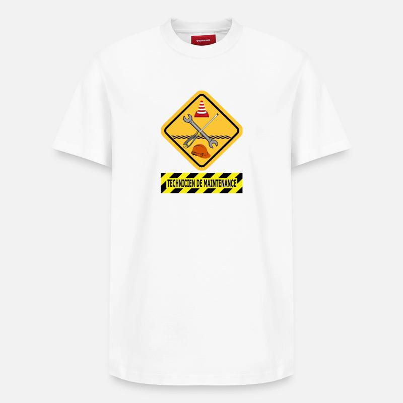 Technicien de maintenance - T-shirt unisexe décontracté en coton Supima – de SPREAD - blanc