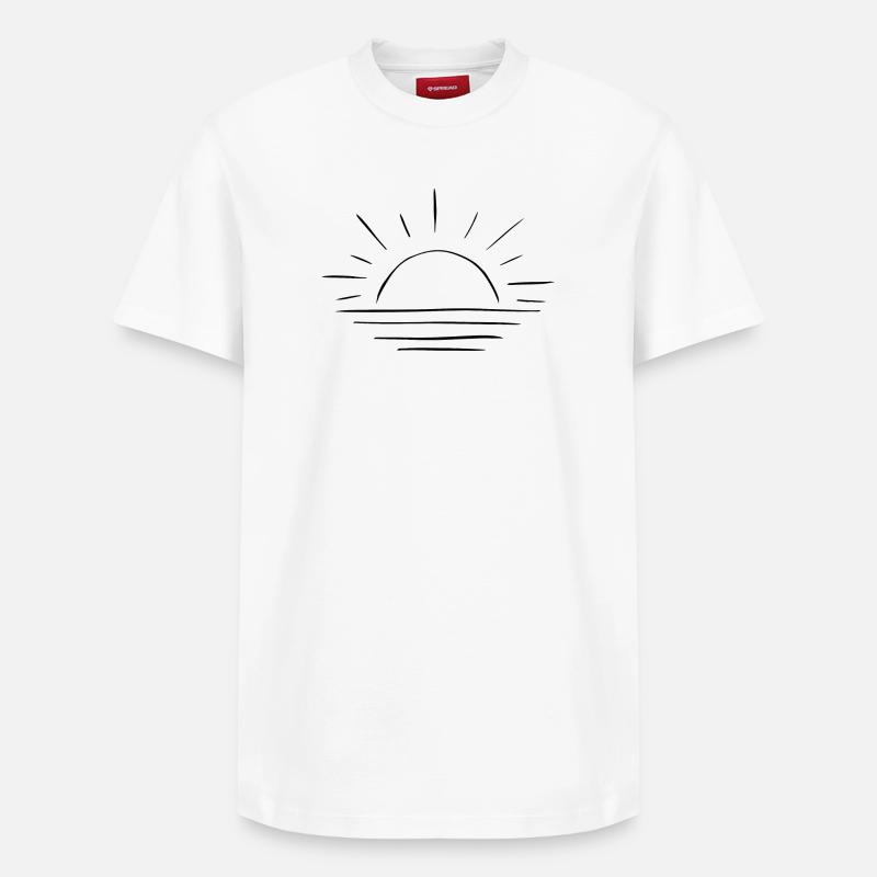 sunset - T-shirt unisexe décontracté en coton Supima – de SPREAD - blanc
