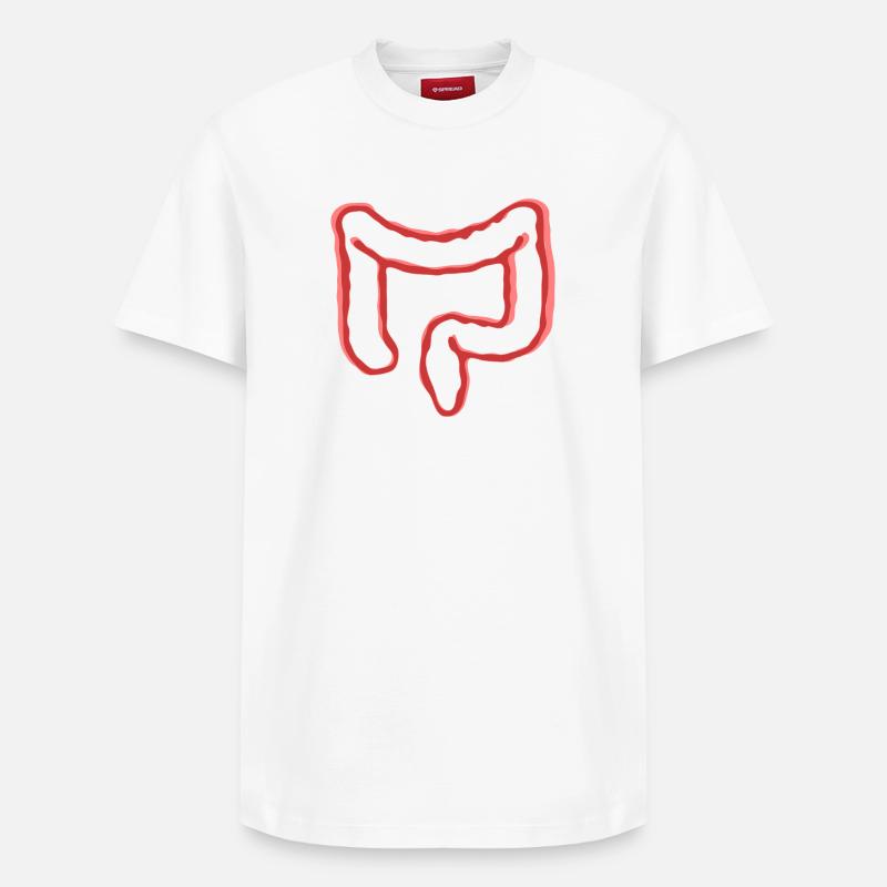 ORGANE INTESTINAL - T-shirt unisexe décontracté en coton Supima – de SPREAD - blanc