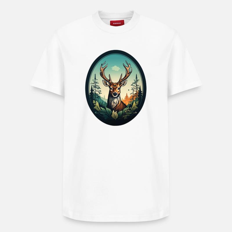 Renne - T-shirt unisexe décontracté en coton Supima – de SPREAD - blanc