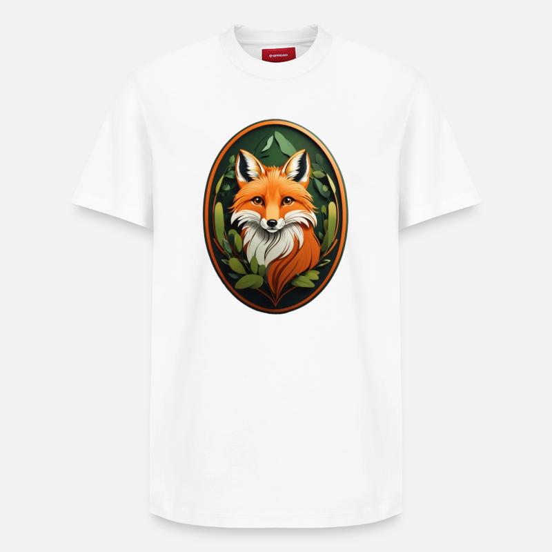 Rotfuchs - Relaxed Unisex Supima Cotton T-Shirt – von SPREAD - Weiß